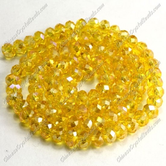4x6mm Golden AB Chinese Rondelle Crystal Beads about 95 beads