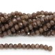 Crystal Rondelle Bead Strand, coffee jade, 4 x 6mm, about 100 beads