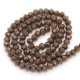 Crystal Rondelle Bead Strand, coffee jade, 4 x 6mm, about 100 beads