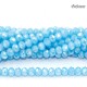 4x6mm opaque Aqua AB Chinese Rondelle Crystal Beads about 95 beads