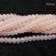 4x6mm Chinese Rondelle Crystal Beads Strand, pink opal, about 95 beads