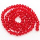 4x6mm Siam Chinese Rondelle Crystal Beads about 95 beads