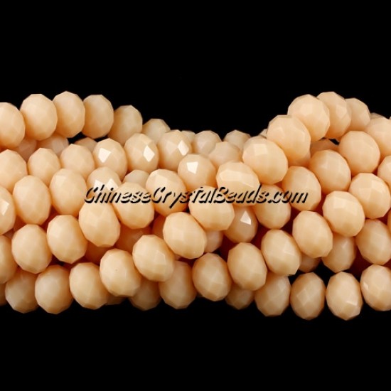 chinese crystal Bead Strand, opaque Khaki, 6x8mm, about 70 beads