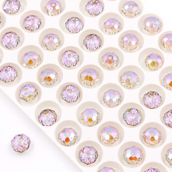 6x8mm AAA quality AAA Dream Purple rondelle crystal beads 72 beads