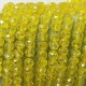 chinese crystal Long rondelle beads, 6x8mm, Lime AB, about 70 beads