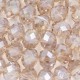6x8mm rondelle crystal beads, silver champagne satin, 70 beads