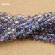 6x8mm half purple ligth rondelle crystal beads about 70 beads