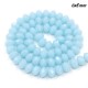 70Pcs Chinese Rondelle Crystal Beads, 6x8mm, light aqua