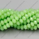 Chinese Rondelle Crystal Beads, green jade, 6x8mm , about 70 beads