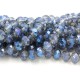 chinese crystal Long rondelle beads, 6x8mm, Magic Blue, about 70 beads