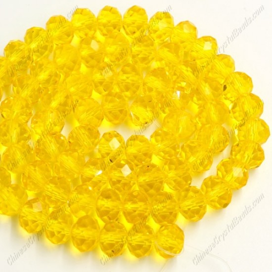 chinese crystal Rondelle Bead Strand, golden, 6x8mm , about 70 beads