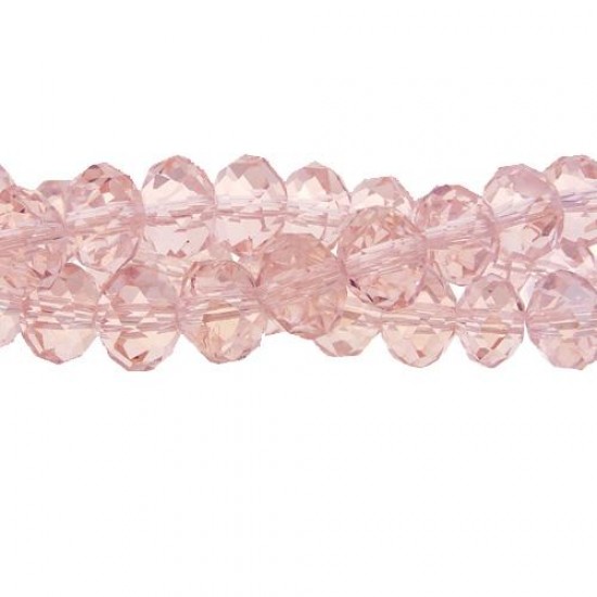 chinese crystal Long rondelle beads, 6x8mm, Rosaline , about 70 beads