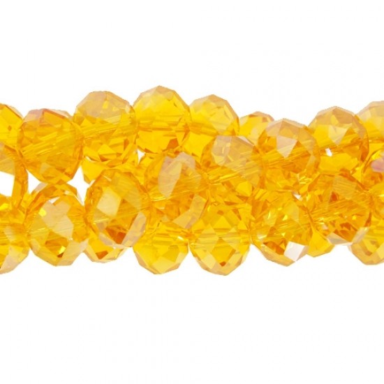 70 pieces 8x10mm Chinese Rondelle Crystal Beads, Sun
