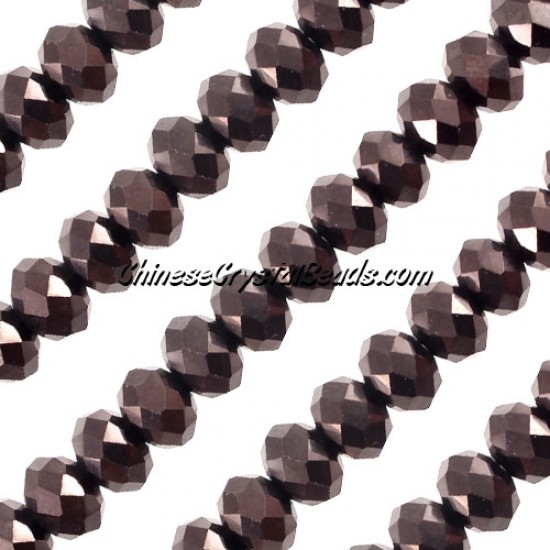 70Pcs 8x10mm Chinese Rondelle Crystal Beads, Hematite