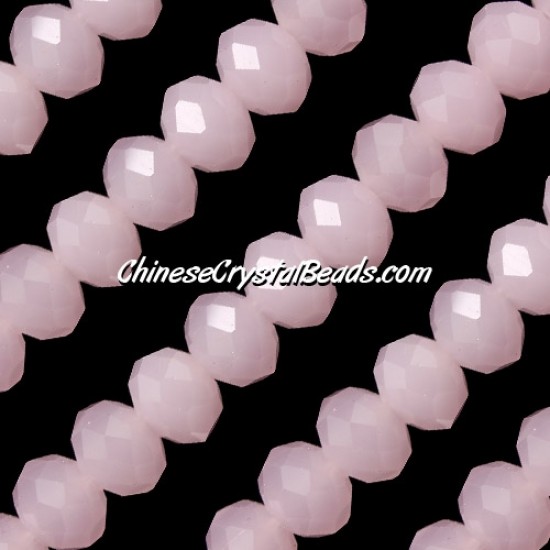 70 pieces 8x10mm Chinese Rondelle Crystal Beads, pink jade