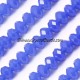 70Pcs 8x10mm Chinese Rondelle Crystal Beads, opaque sapphire