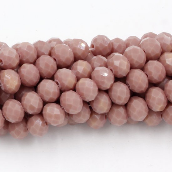 70 pieces 8x10mm 70 pcs 7x10mm Chinese Rondelle Crystal Beads, opaque purple