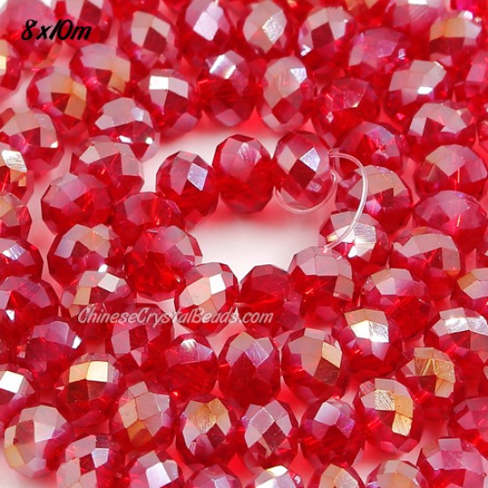 70 pieces 8x10mm chinese crystal Rondelle Bead Strand, Siam AB