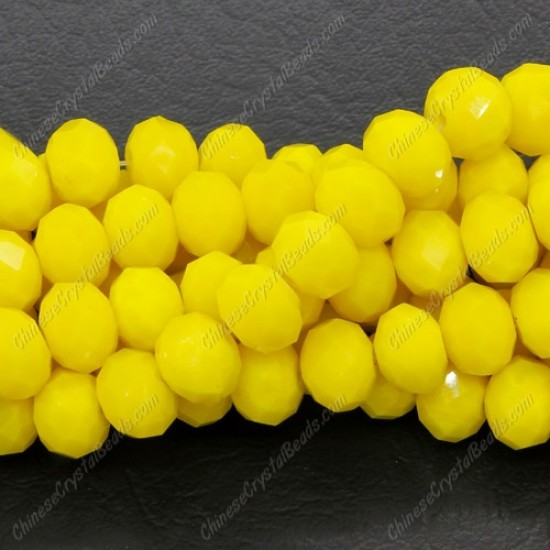 70 pieces 8x10mm chinese crystal Rondelle Bead Strand, opaque yellow