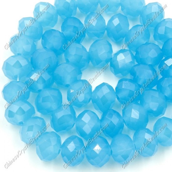 70 pieces 8x10mm chinese crystal Rondelle Bead Strand, aqua jade