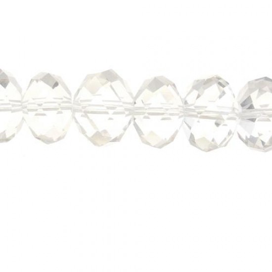 Chinese Rondelle Crystal Beads 9x12mm , clear , about 36 beads