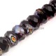 Millefiori Crystal faceted rondelle Beads, black(jet), 8x14mm, 20 beads