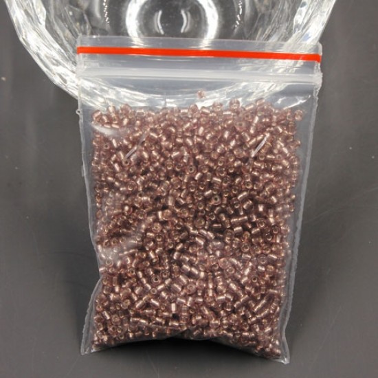 Glass Seed Beads, Round, silver-lined, about 2mm,  #11, amethyst, Sold By 30 gram per bag