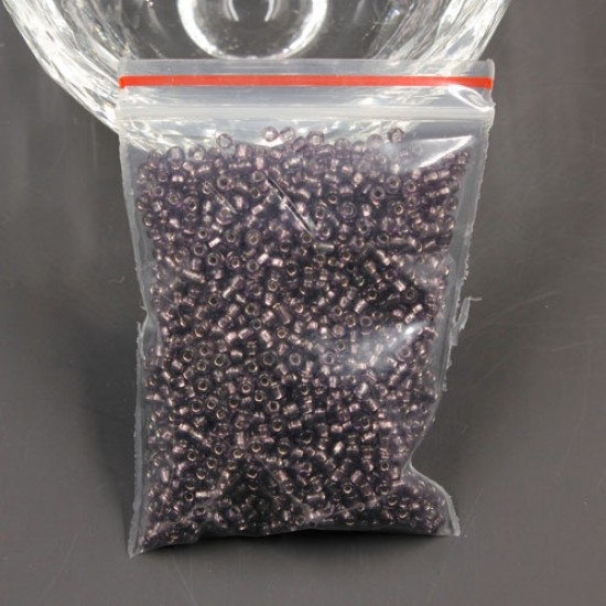 Glass Seed Beads, Round, silver-lined, about 2mm,  #14, viloet, Sold By 30 gram per bag