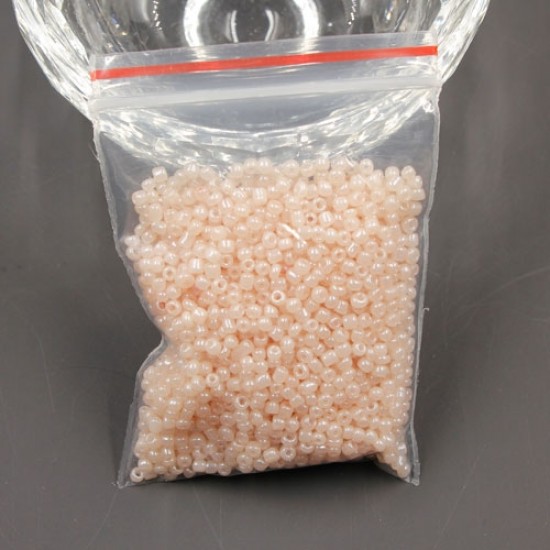 Glass Seed Beads, Round, about 2mm,  #33, opaque gray Cream, Sold By 30 gram per bag