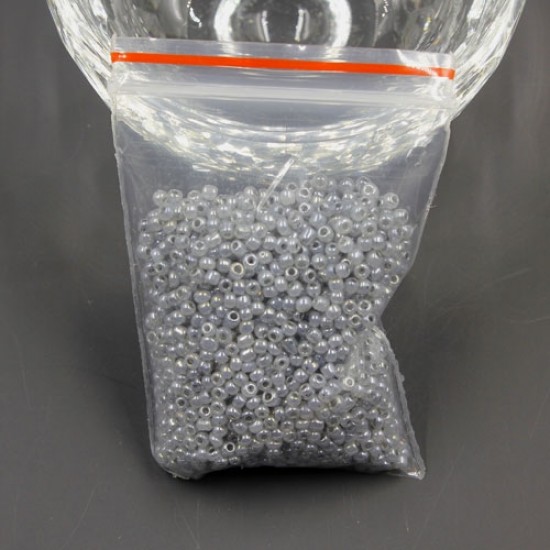 Glass Seed Beads,  about 2mm,  #40, opaque gray, Sold By 30 gram per bag