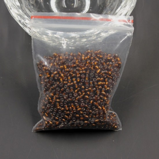Glass Seed Beads, Round, about 2mm,  #41, brownSold By 30 gram per bag