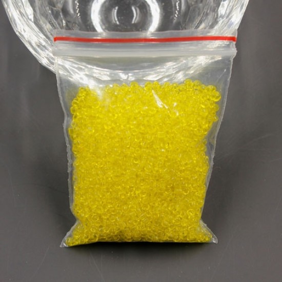 Glass Seed Beads, Round, about 2mm,  #45, yellow, Sold By 30 gram per bag