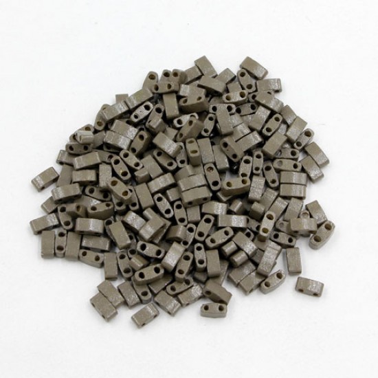 5x2.5mm chinese glass Half Tila pebble approx 200 beads
