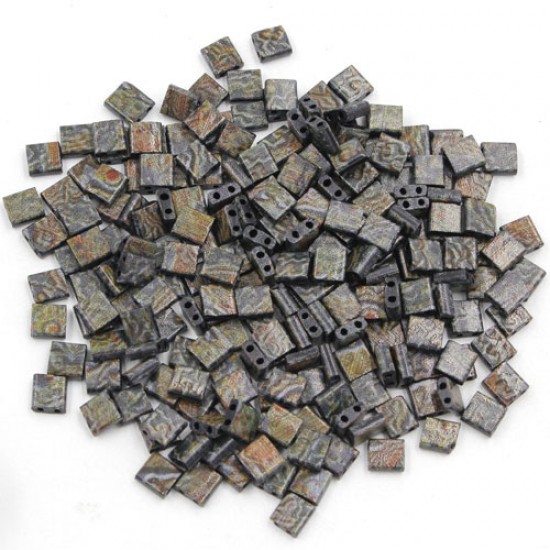 Chinese 5mm Tila Square Bead opaque 5z04 about 100Pcs