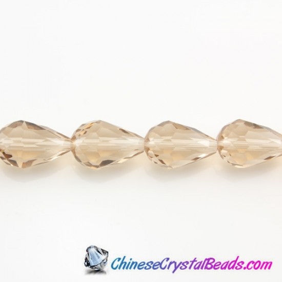 20Pcs 10x15mm Chinese Crystal Teardrop Strand, s.champagne