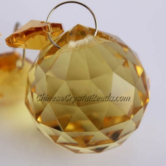 Crystal faceted ball pendants , 40mm, Sun