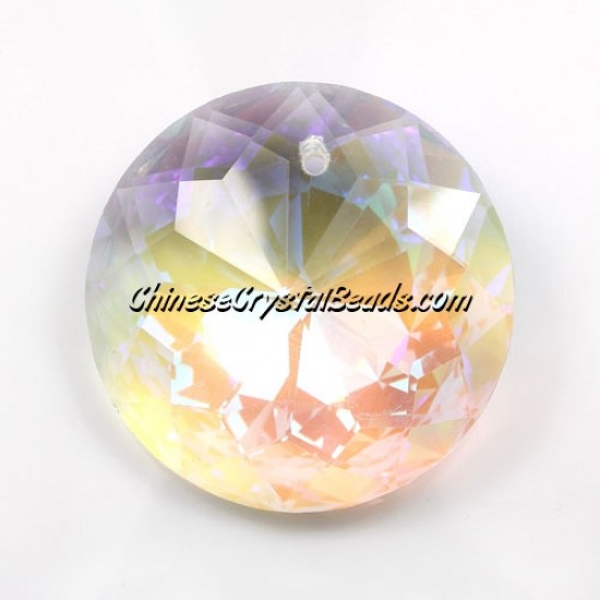 45mm Crystal round coin pendant, Clear AB