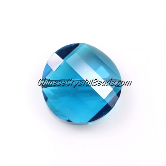 China Crystal Twist Bead 18mm ,capri blue, 10 beads
