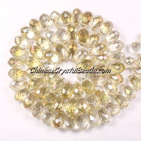 (NEW) Crystal Briolette Bead Strand, new color (4),  8x13mm, 98 beads
