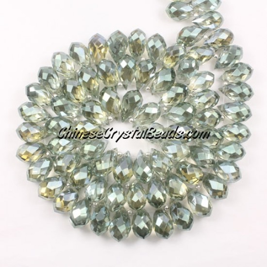 (NEW) Crystal Briolette Bead Strand, new color (6),  8x13mm, 98 beads