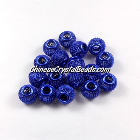 Sapphire Mesh Bead, Basketball Wives, 12mm, 10 pieces