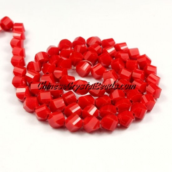 6mm Crystal Helix Beads Strand red velet, about 50 beads