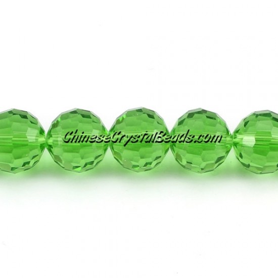 Crystal Disco Round Beads, fern green, 96fa, 12mm, 16 beads