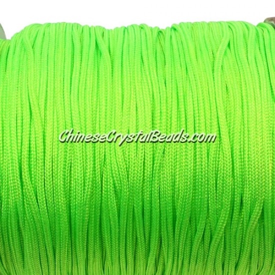 1.5mm nylon cord,  apple green(neon color)(231), Pave string unite, (Sold by the meter)