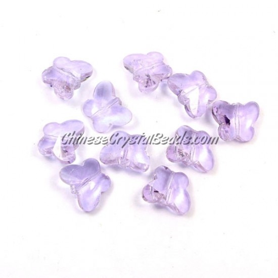 Crystal Butterfly Beads, alexandrite(Color Changing), 12x14mm, 10 beads