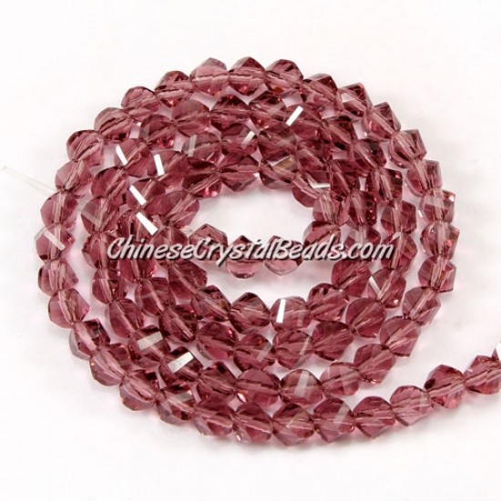 4mm Crystal Helix Beads Strand amethyst, about 100 beads, 15 inch