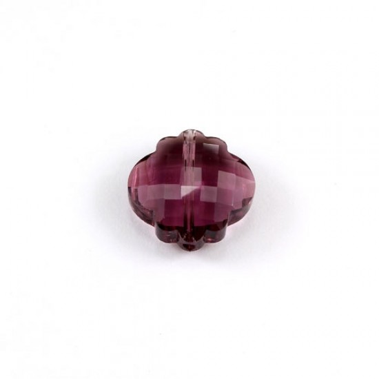 crystal lantern pendant, 10x18x18mm, purple, sold 1pcs