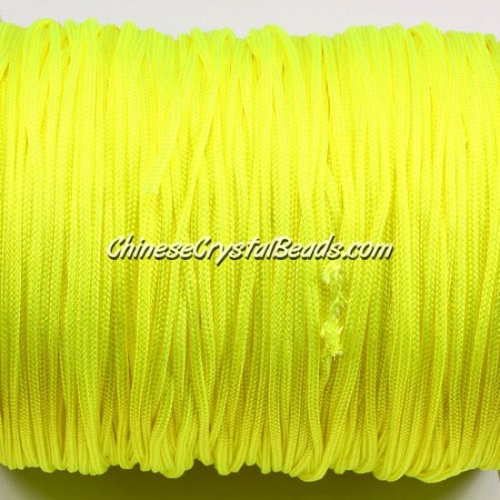 1.5mm nylon cord,  lemon yellow(neon color), Pave string unite, (Sold by the meter)