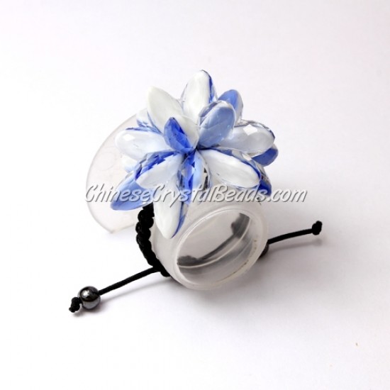 Pave crystal flower, china flower, sold 1 pcs