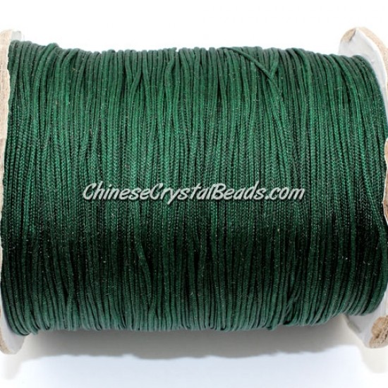 thick about 1mm, nylon string, dark emerald, (Sold by the meter)
